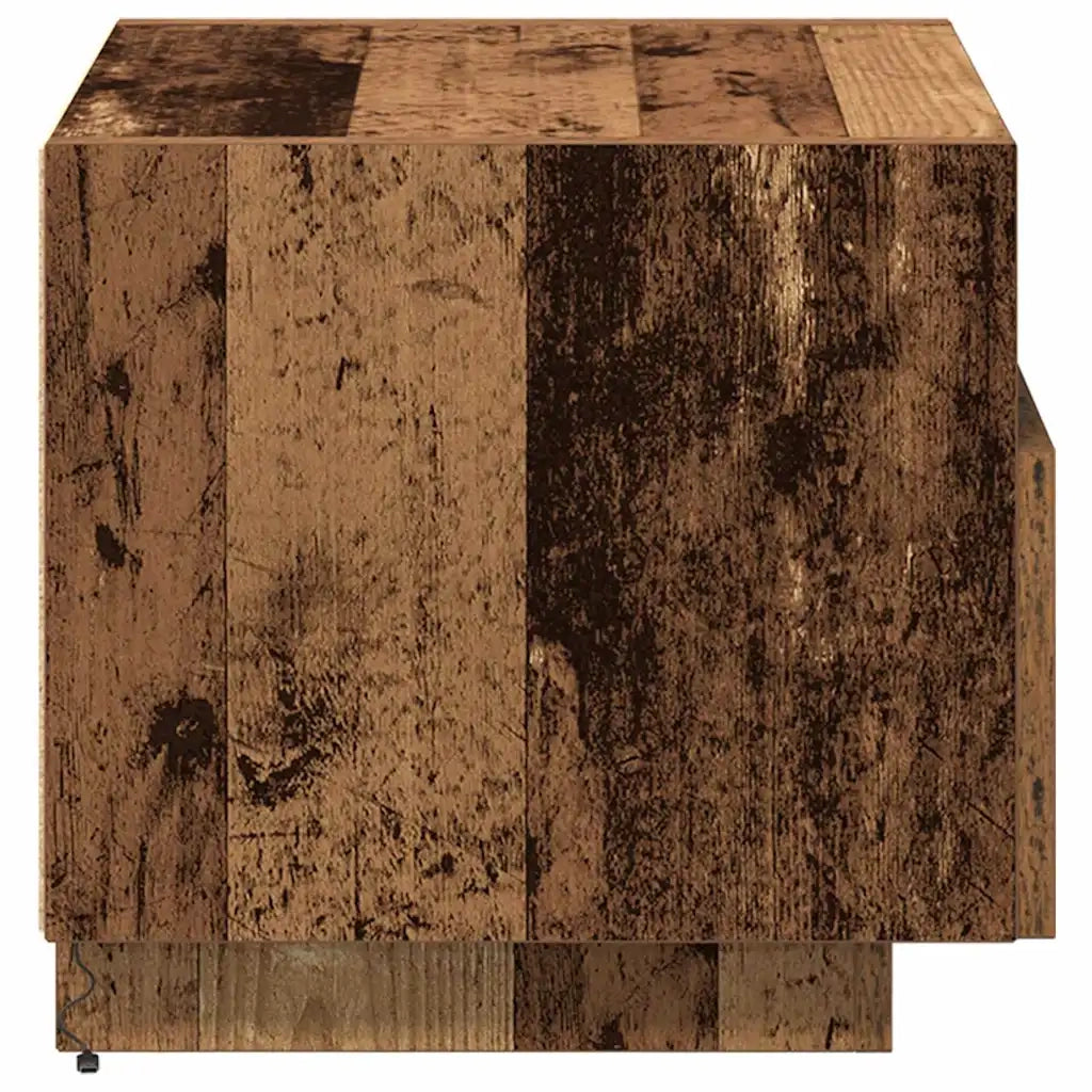 Set di 2 Comodini | Armadio da Notte | Mobiletto da notte Legno vecchio 40 x 39 x 37 cm
