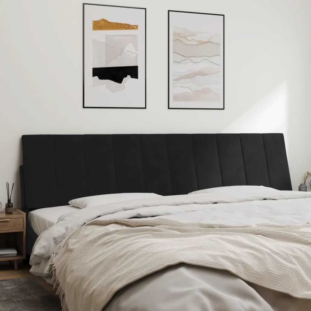 Cuscino Testiera Hanko Nero 200 cm in Velluto 374691
