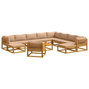 Set di divani 12 pz Naturale Legno di Acacia Massello 3417294