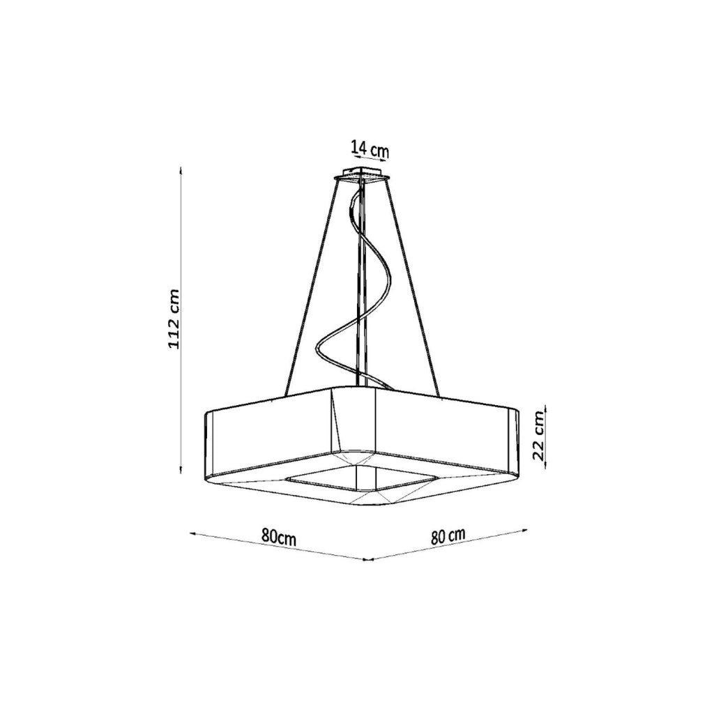 Lampadario URANO 80 bianco