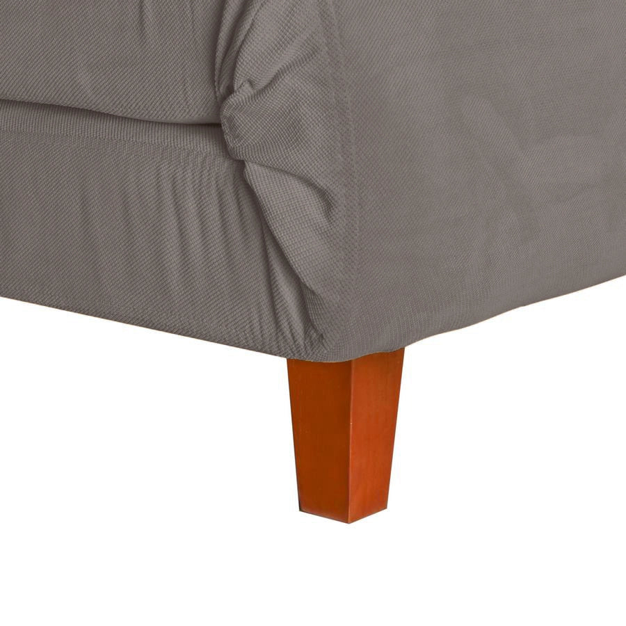Divano Letto 2 Posti 146x91x82 cm in Tessuto Tortora Scuro