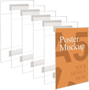 Supporto per poster A5 - 6 pezzi - Adesivo per fissaggio alla parete - Resistente allo shock - Acrilico trasparente - Senza perforazione necessaria - Diametro 1,3mm - Supporto per poster