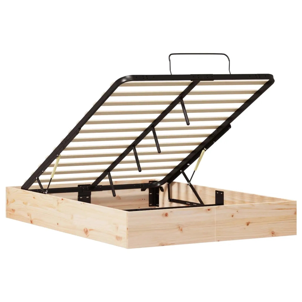 Telaio del Letto Ottomano con Ripostiglio Naturale 140 x 190 cm 3418780