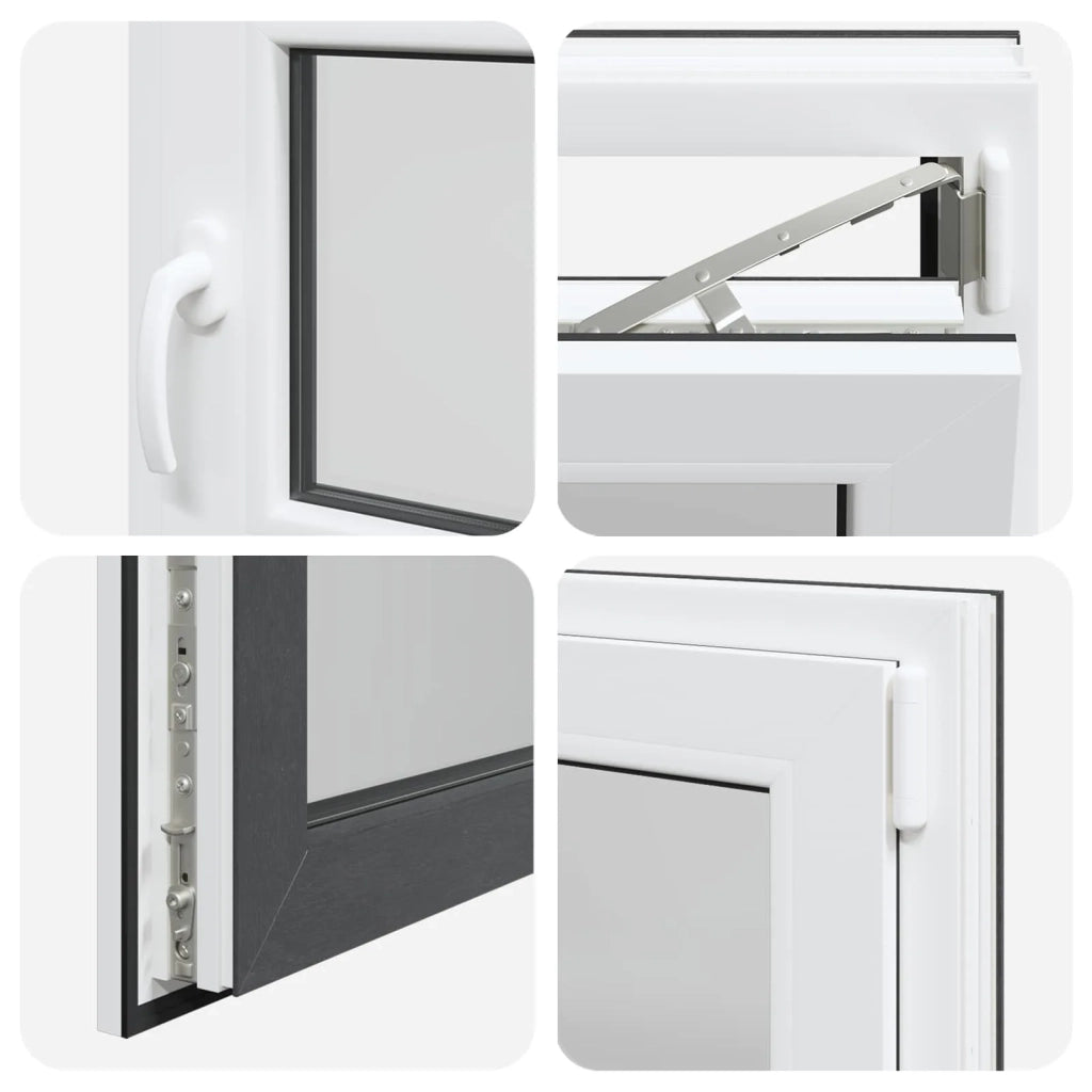 Finestra per Soffitta RISOR 60 x 60 cm PVC e Vetro Antracite CFW5825483
