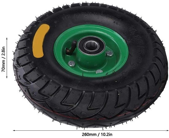 Cinghia di gomma 10.5 pollici - Con rulli interni - Resistente allo sfregio - Antiscivolo - Adatta per carrelli di attrezzi - Cinghia pneumatica