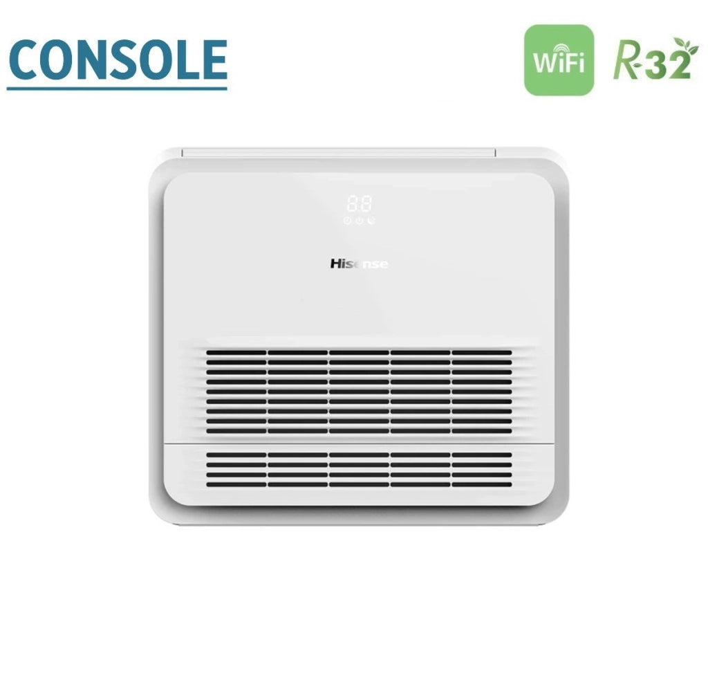 Climatizzatore Condizionatore Hisense Dual Split Console 12+12 con 3AMW62U4RJC R-32 Wi-Fi Optional Telecomando di Serie Incluso 12000+12000