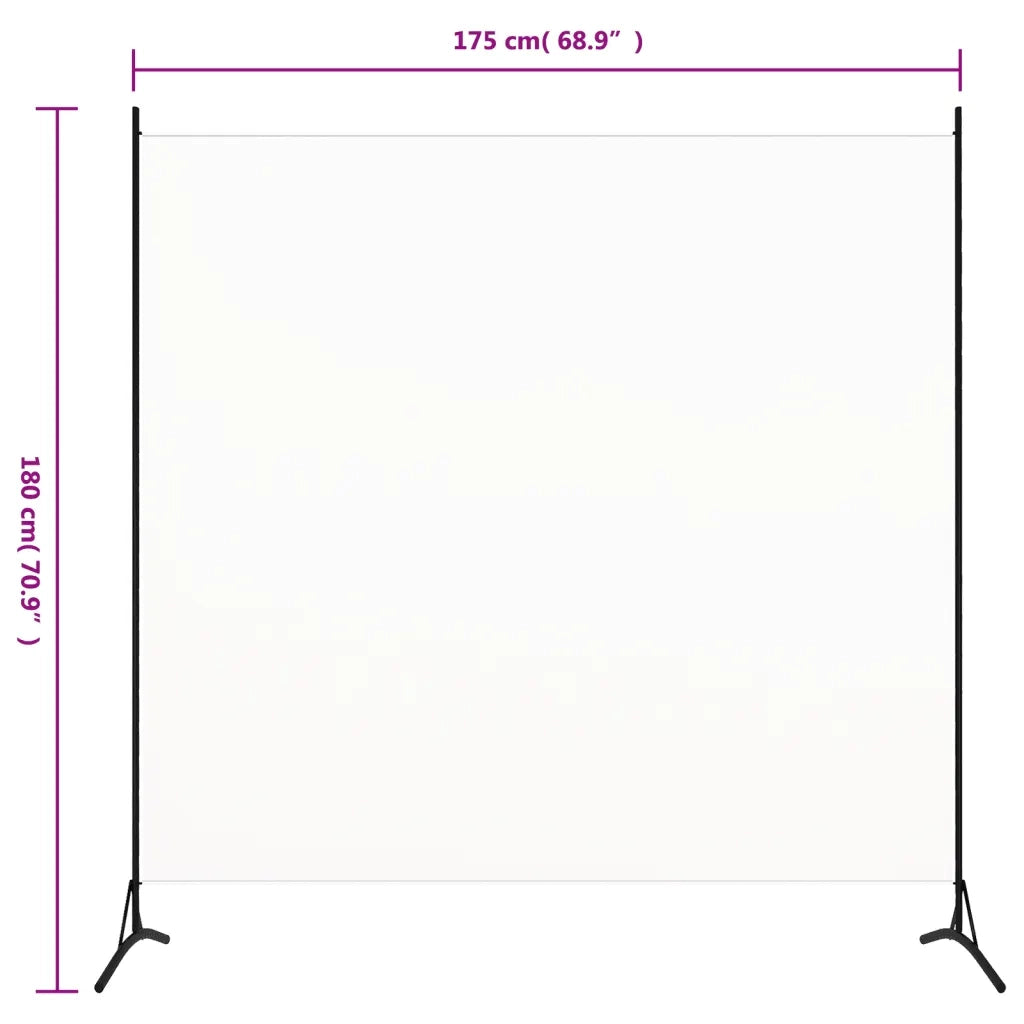 Paravento Bianco 175x180 cm in Tessuto 320735