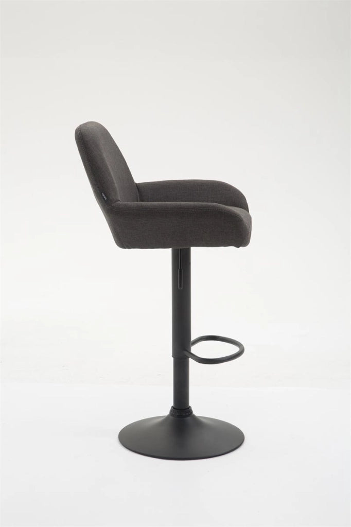 Sgabello Braga in tessuto grigio scuro,nero