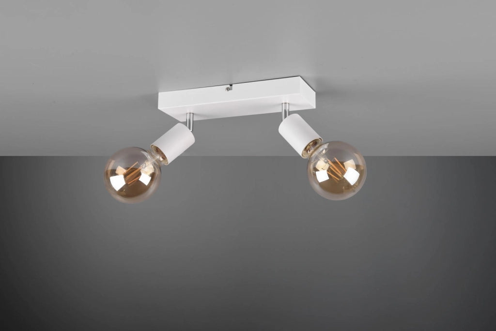 Faretto da soffitto VANNES bianco/cromo metallo 2xE27 RL