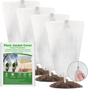 4 pezzi 60*80cm protezione invernale protezione piante protezione invernale per piante in vaso protezione con cerniera e cordino di trazione protezione riciclabile per piante