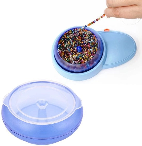 Caricatore di Perle Grande Capacità - Spinnatrice di Perle Elettrica - Facile da Pulire - Progetti di Perle DIY - Plastica - 9,5 x 8,5 cm