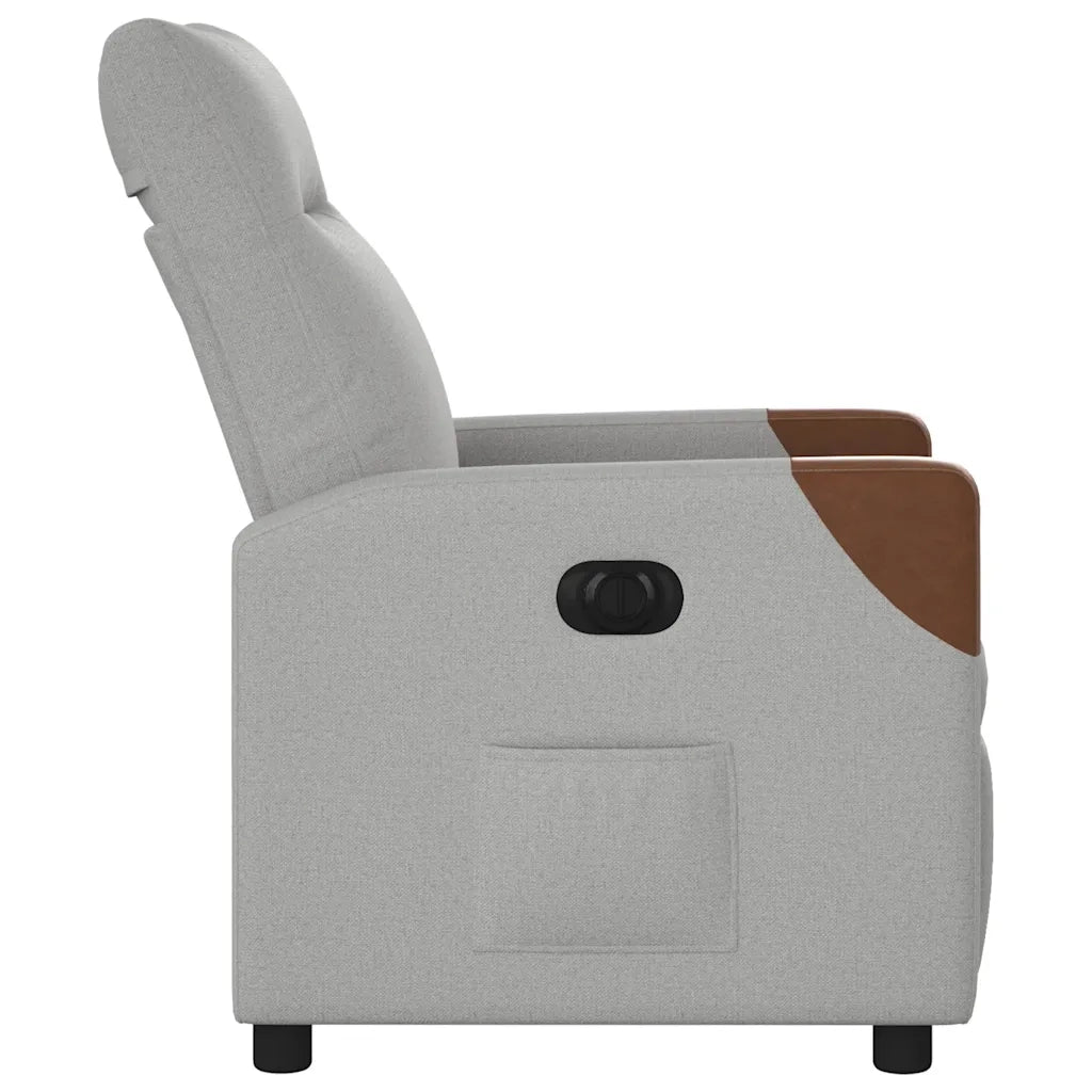 Poltrona Elettrica Reclinabile Grigio Nuvola in Tessuto 3323989