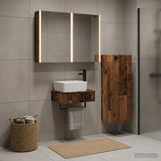 Set di mobili per il bagno 4 pz Legno antico 3407405