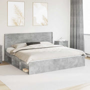 Testiera Letto Grigio Cemento Legno ingegnerizzato 889558
