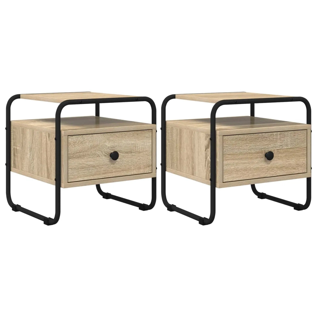 Armadio da Notte 2 pz Rovere Sonoma 40 x 39,5 x 40 cm 8007674