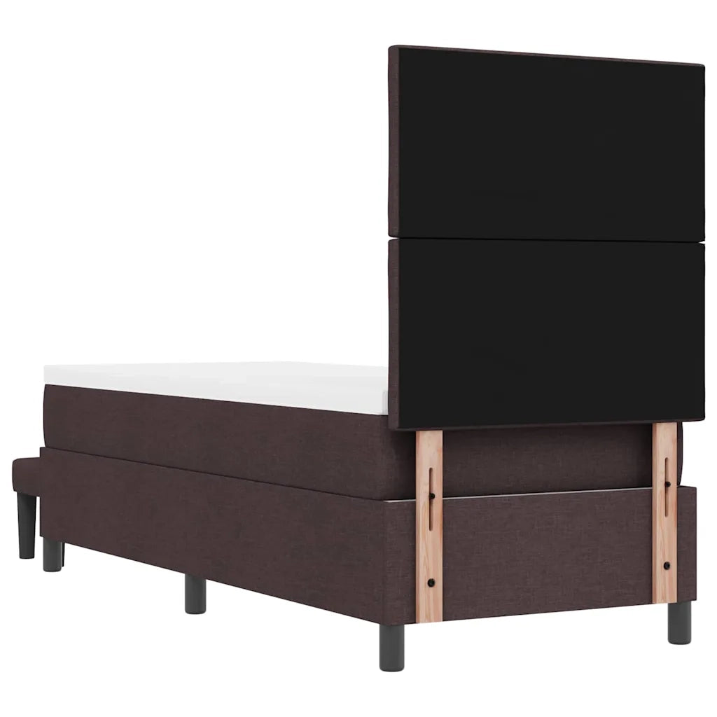 Letto a molle con testiera Marrone Scuro 80 x 200 cm Tessuto 3344103