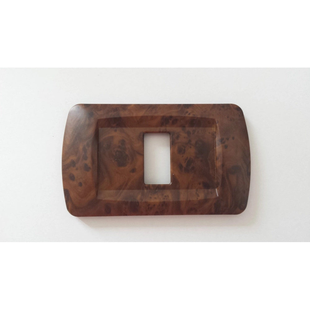 Trade Shop - Placchette Placche In Abs Serie Magic Bticino Compatibili Placca Copriprese Fori - Radica Di Noce -3 Fori     -