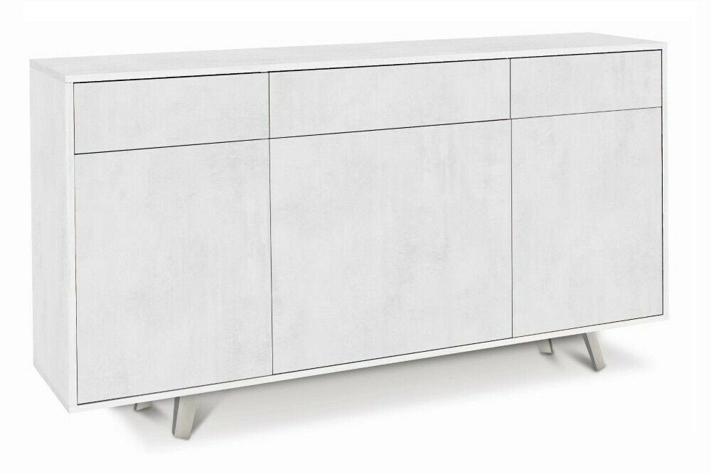 Mobile Madia 3 ante e 3 cassetti H92 L164 P41 Cm colore Bianco ossido 7076k Sarmog