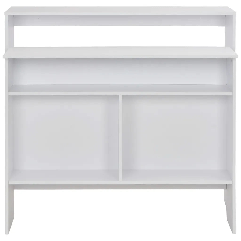 Tavolo da Bar a 2 Livelli Bianco 130x40x120