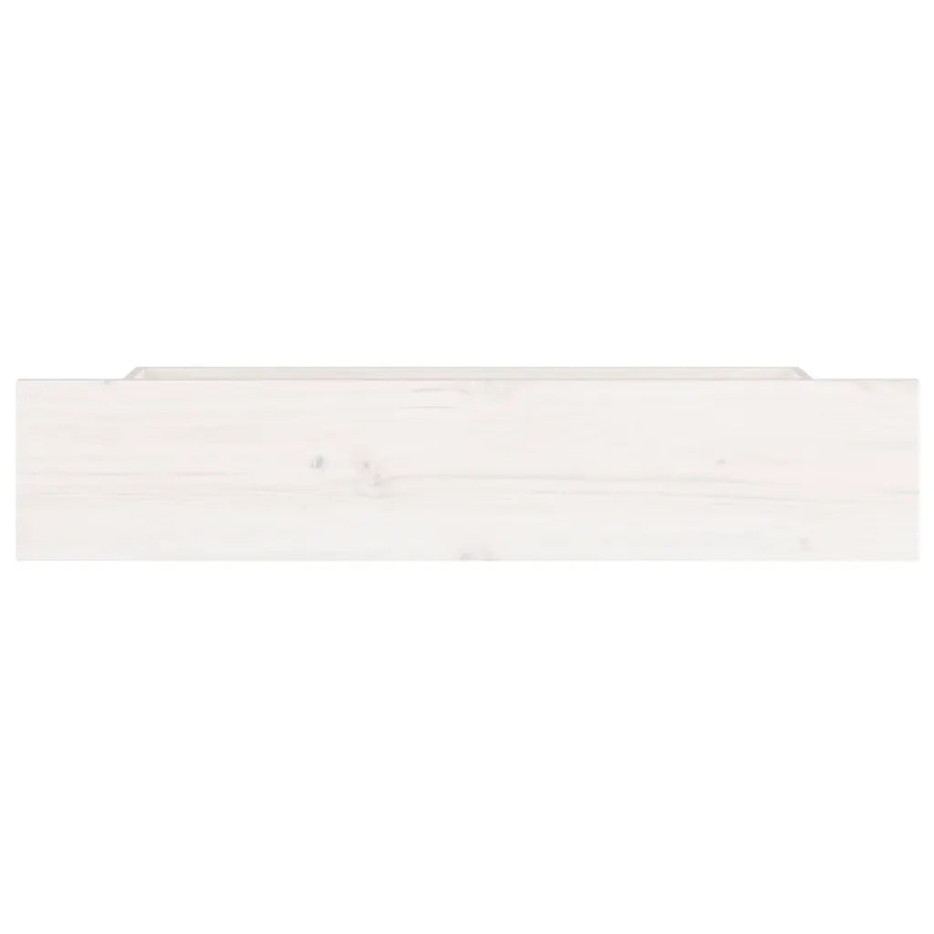 Cassettoni da Letto 4 pz in Legno Massello di Pino Bianco 814995