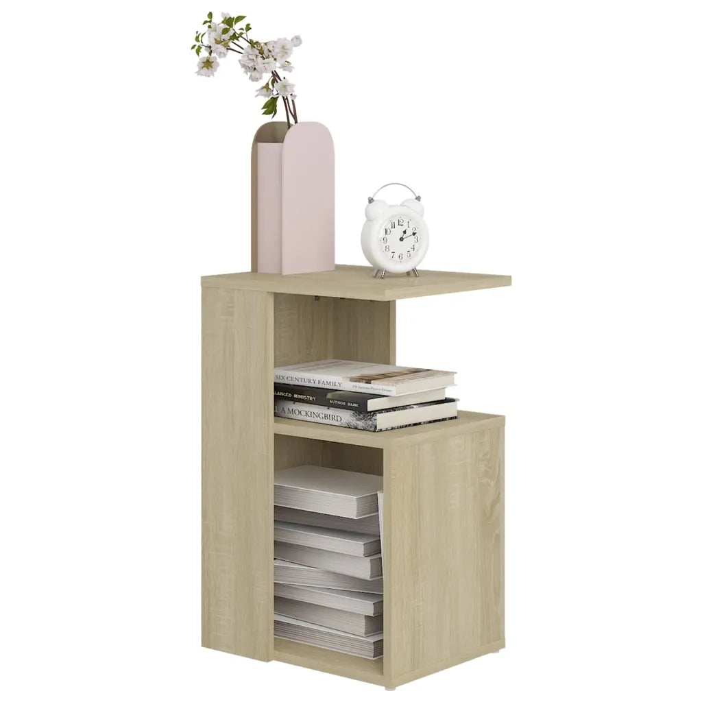 Tavolino Rovere Sonoma 36x30x56 cm in Legno Multistrato 802996