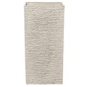 Vaso per piante alto in pietra beige 35 x 35 x 70 cm Fioriera per interni ed esterni