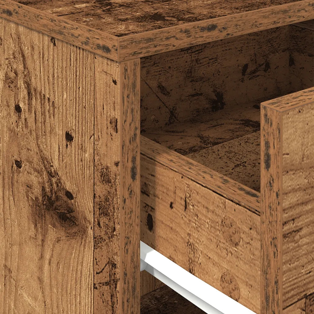 vidaXL Comodini 2 pz con Cassetto Legno Antico 40x34x50 cm
