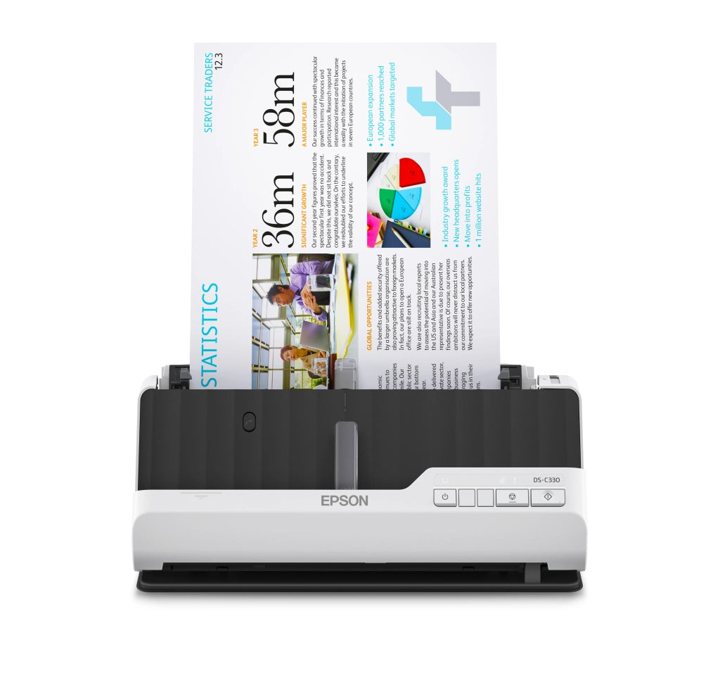 Epson ds-c330 scanner con adf + alimentatore di fogli 600 x 600 dpi a4 nero, bianco - B11B272401