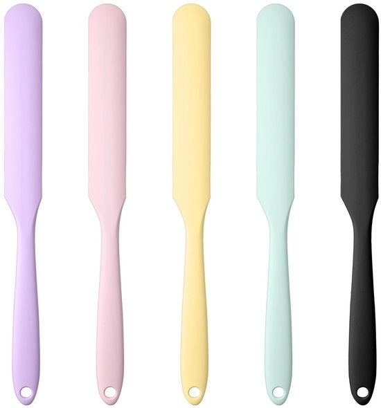 Set di Spatole per Piatto - 5 Pezzi - Resistente al Calore - Silicone - Flessibile - Resistenti al Lavastoviglie - Per Padelle e Mescolare - Aiuto in Cucina