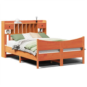 Letto matrimoniale | Letto per adulti | Giroletto senza Materasso Marrone Cera 160x200 cm Legno di Pino