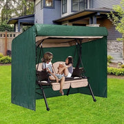 Copertura impermeabile per sedia oscillante, 3 posti, acqua e vento, rivestimento in tessuto per sedia oscillante da giardino, verde (215 x 150 x 150 cm)