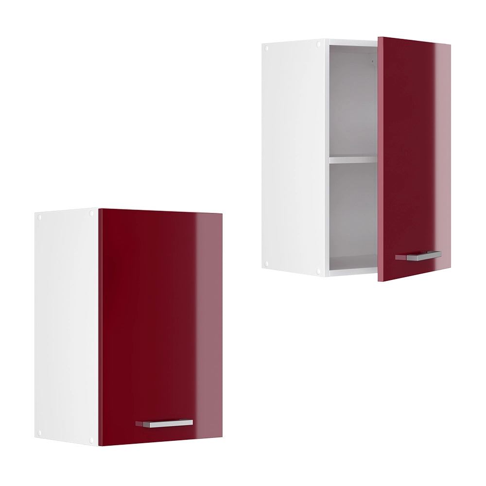 Vicco Pensile universale Rosso bordeaux lucido 40 cm con ripiani aperti