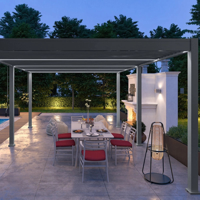 Pergola bioclimatica Ombréa VS autoportante 4x6M - Antracite