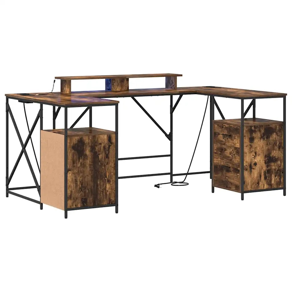 Scrivania Rovere fumé 182 x 101 x 87,5 cm Legno multistrato 3376138