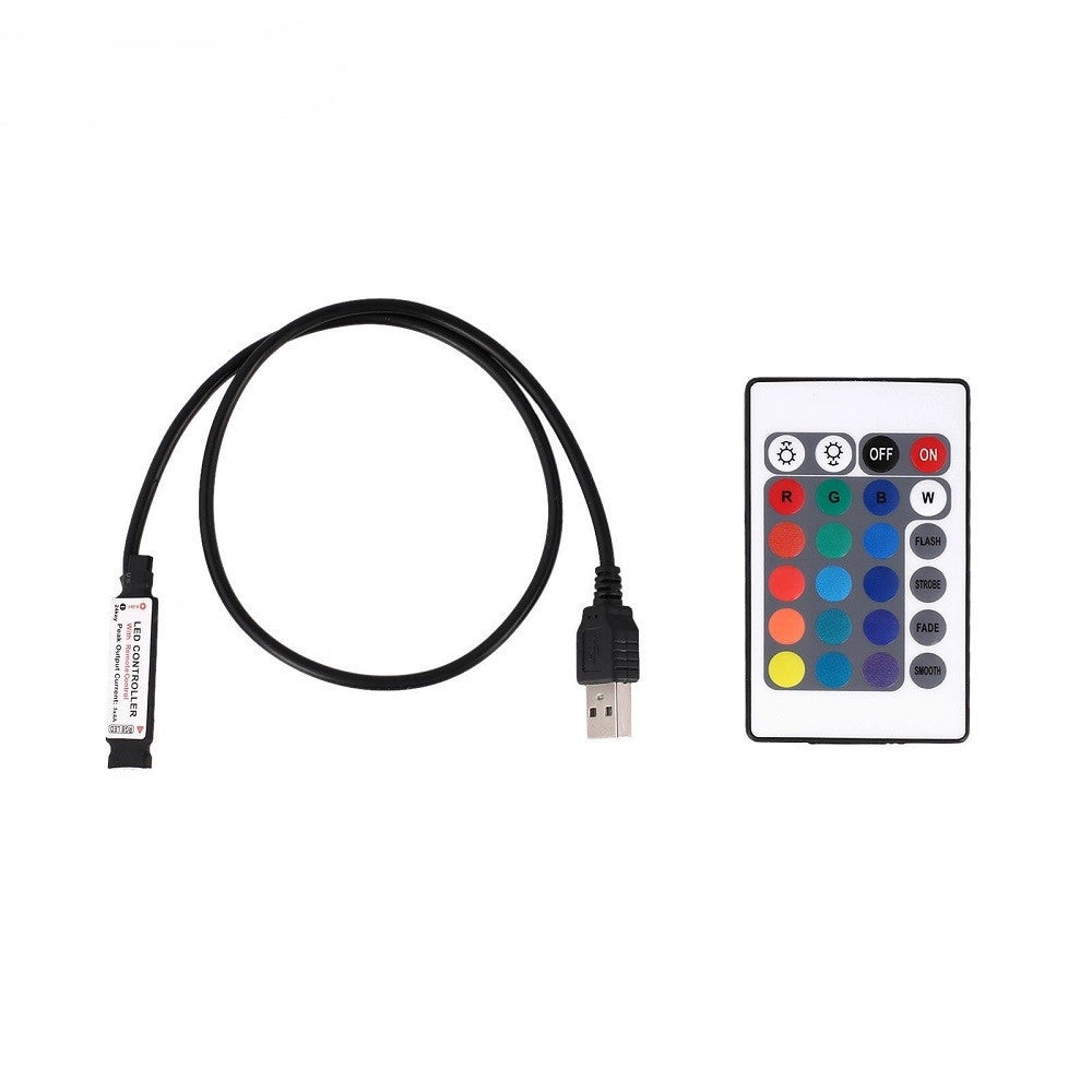 Trade Shop - Kit Tv Striscia Strip Led Usb Rgb 5v Per Retroilluminazione 2 Mt 3 Mt 5 Mt -    -2 Mt   -