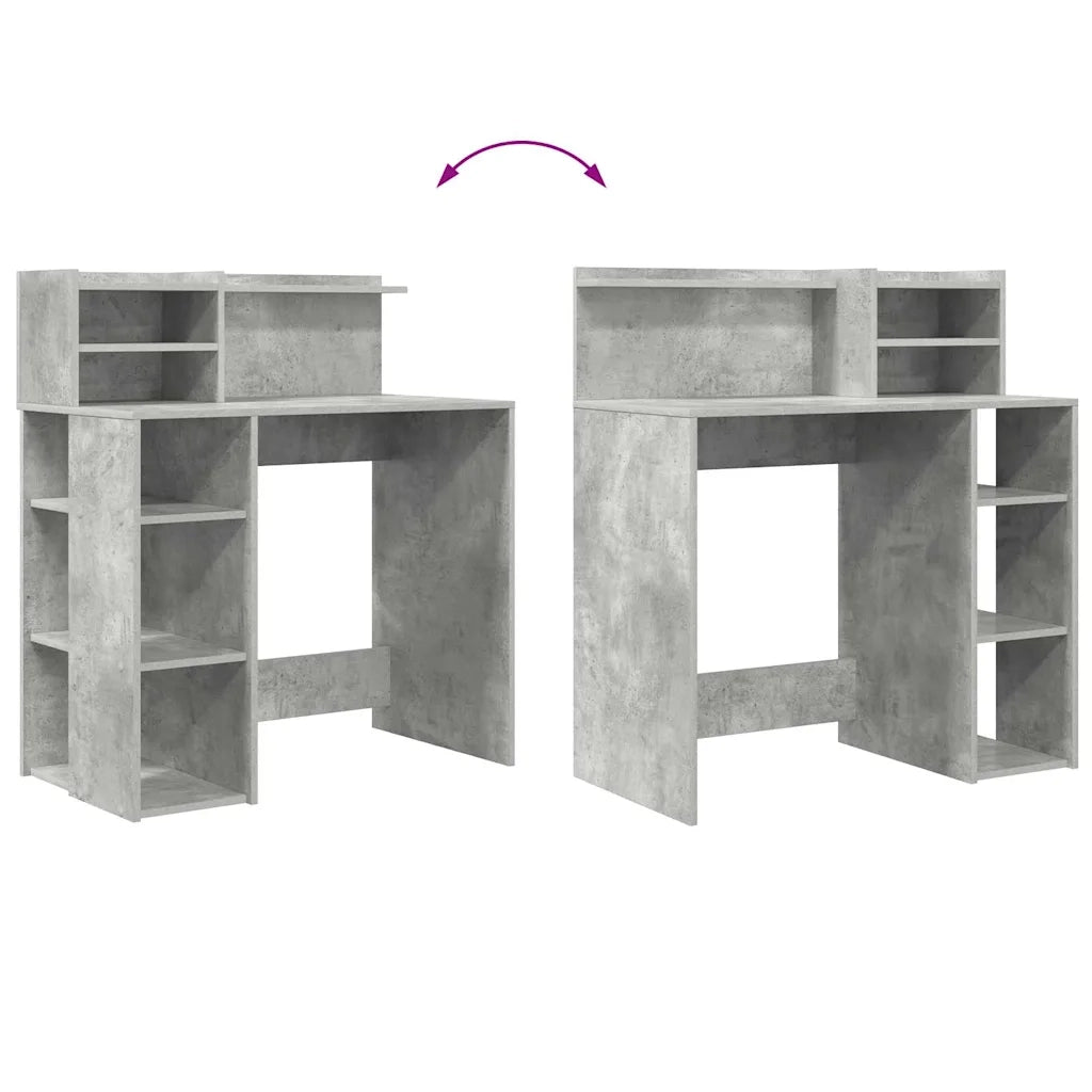 Scrivania Grigio cemento 90 x 48 x 101,5 cm Legno multistrato 869525