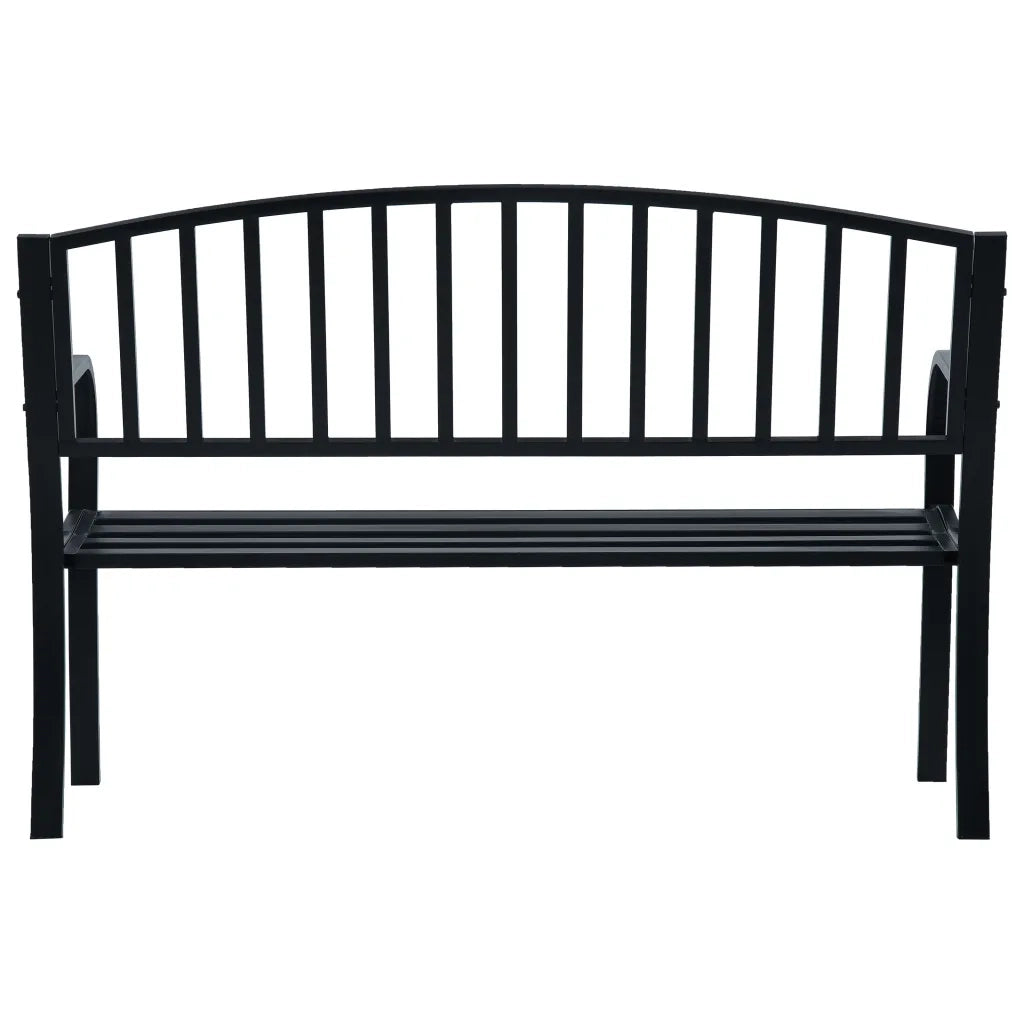 Panca da Giardino Nera 120 cm Acciaio 319580