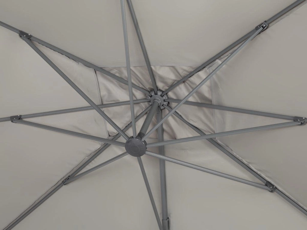 Ombrellone decentrato in alluminio SUN 4 - Rettangolare - 3 x 4 m - Grigio