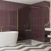 Parete Doccia Rea Flexi Grey / Gold 110