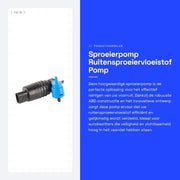 Pompa per pulizia parabrezza 100% nuova - Liquido per pulizia parabrezza - Adatta per A1/A3 - ABS - Pulizia parabrezza anteriore - Montaggio facile - Pulizia parabrezza con pompa