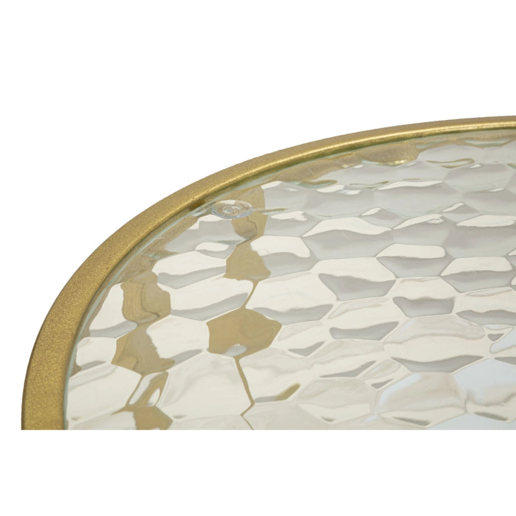 Tavolino VKH797, Oro, Metallo, 90x50x45 cm
