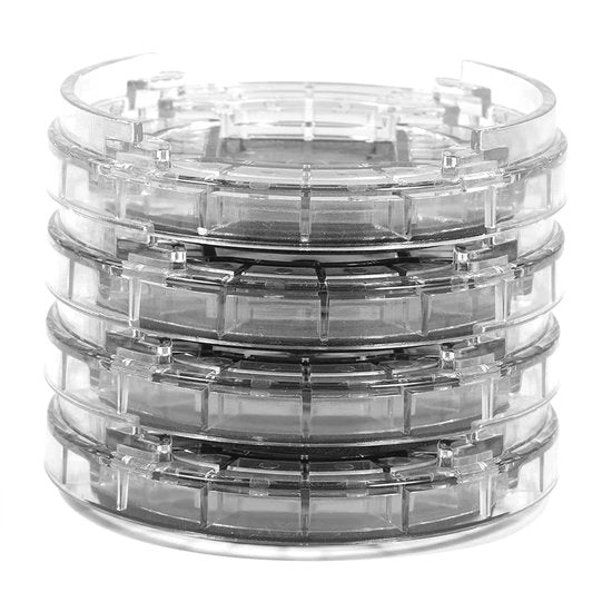 Supporti per mobili 8 pezzi - Antiscivolo - Alta qualità plastica - Flessibili - Alzabassi per mobili 5 cm - Sostenibili - Disegno multi-slot - Alzabassi per mobili