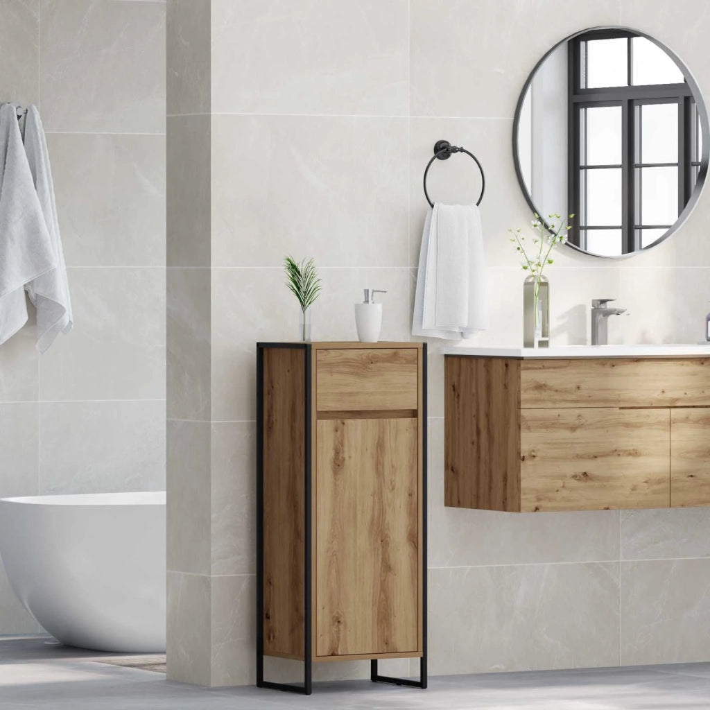 Mobile da Bagno con porta Rovere Artigianale 40 x 30 x 100 cm 886503