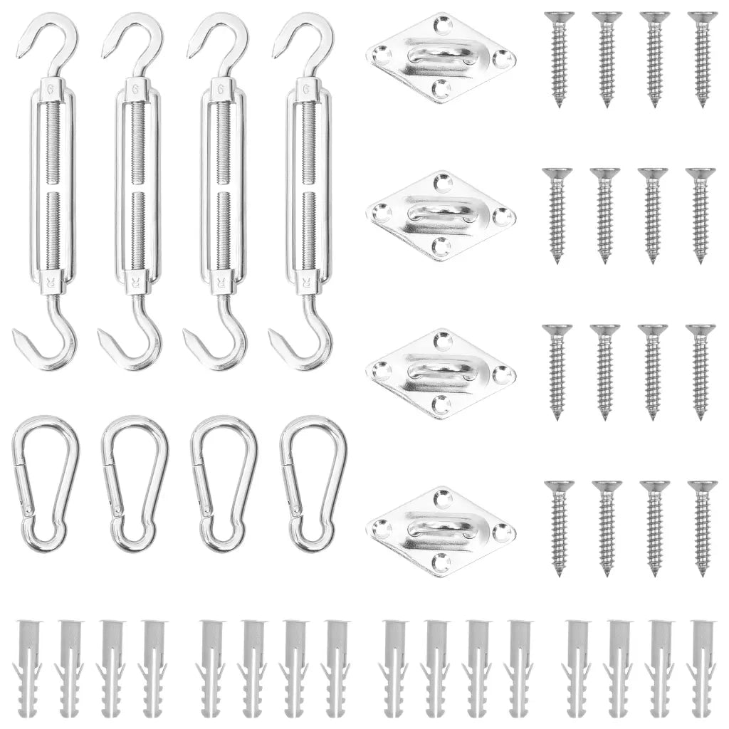 Set Accessori per Vela Parasole 12 pz in Acciaio Inossidabile cod mxl 57166