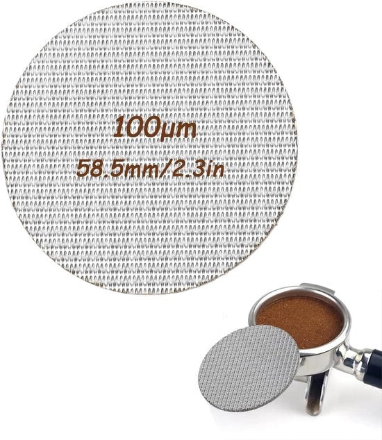 Houder per filtro a ristretto in acciaio inossidabile riciclabile con anello di chiusura - Filtro a ristretto per precisione 100 m (585 mm)