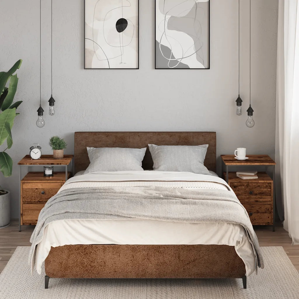 Comodini Legno Antico 2 pz 44x45x60 cm in Legno Multistrato 857255