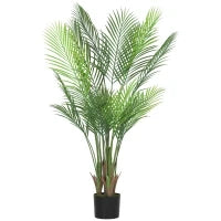 Pianta artificiale da interno alta 120 cm, con vaso in plastica, Verde