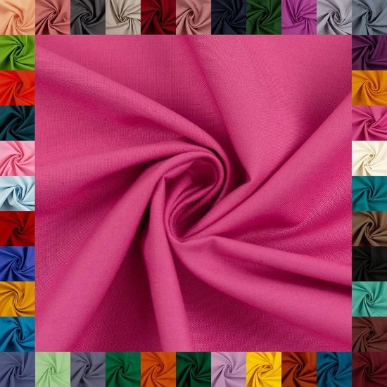 Stoffa di cotone HEIDE, Swafing, 42 colori uniformi, uniforme, 100% cotone, coupon di sconto, Oeko-TEX Standard 100 (rosa, 1 m)