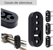 Sostegno di scarico 2 x 4 fori - Orecchio in gomma - Blocco fermo - Adatto per la maggior parte delle auto - Resistente alle sollecitazioni - Duraturo - Beccuccia di scarico