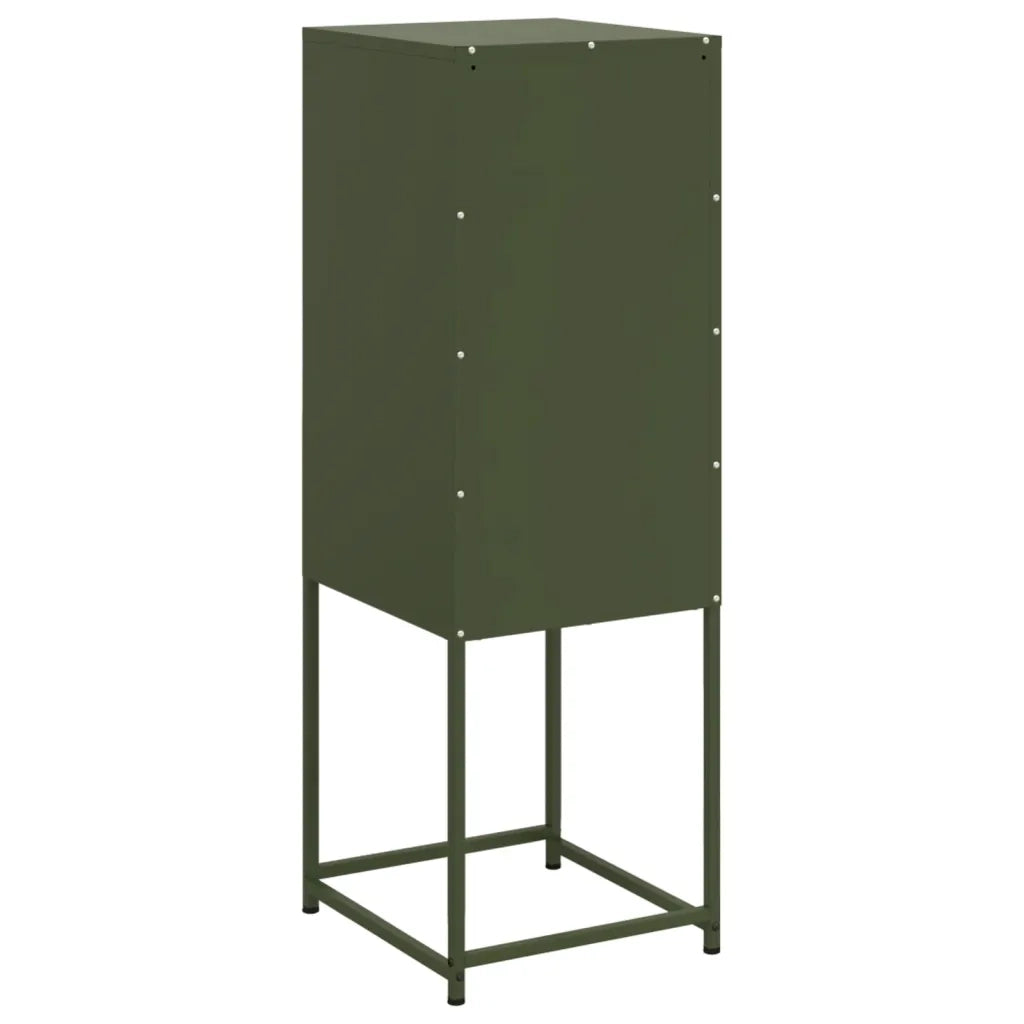 Credenza | Madia | Buffet da pranzo | Armadio da pranzo Verde Oliva 36x39x107 cm in Acciaio
